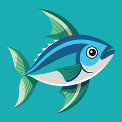 Cute Clownfish Swimming Cartoon Vector Icon Illustration Animal Nature Icon
