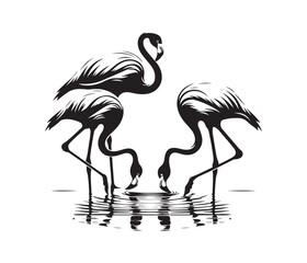 flamingo vector design,awesome flamingo svg,high resolution printable flamingo artwork