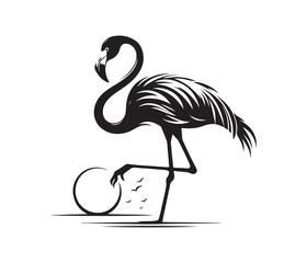 flamingo vector design,awesome flamingo svg,high resolution printable flamingo artwork