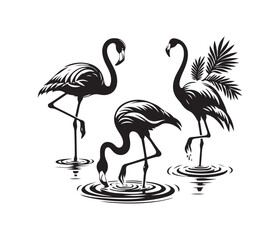 flamingo vector design,awesome flamingo svg,high resolution printable flamingo artwork