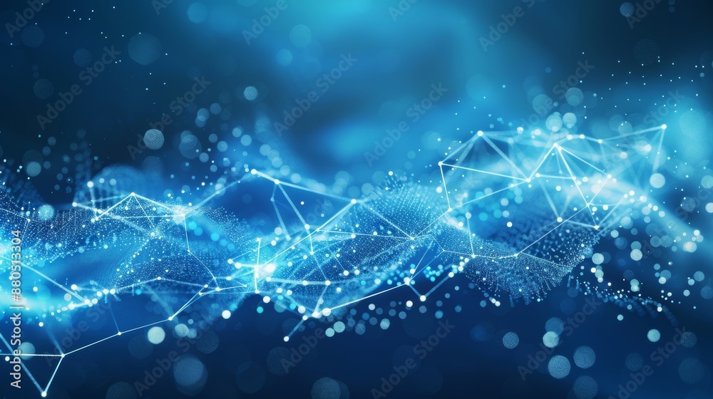 Poster aig21 is an abstract blue background with connected particles and a network grid.