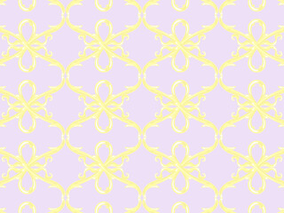 4:3 アンティーク調の金色なパターン壁紙⭐︎