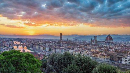 Obraz premium Florence City at sunset, Italy