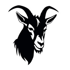 head of a goat.   cartoon vector style.
 