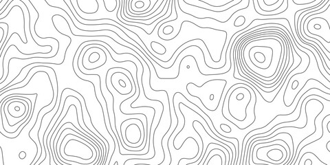 Topographic map background geographic line map with elevation assignments. Modern design with White background with topographic wavy pattern design.paper texture Imitation of a geographical map shades