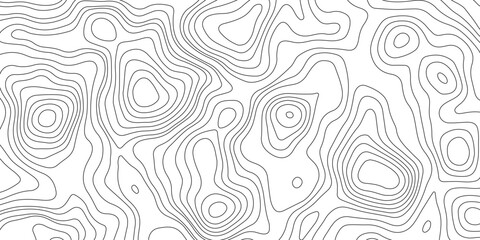 Topographic map background geographic line map with elevation assignments. Modern design with White background with topographic wavy pattern design.paper texture Imitation of a geographical map shades