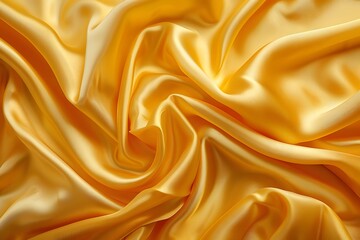 Obraz premium Luxurious Golden Silk Fabric with Elegant Folds