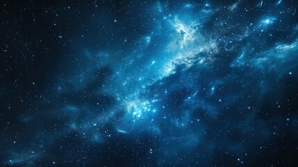 Naklejka premium Background Night Sky with universe background , galaxy dark sky blue