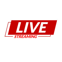 Red Live Straming Icon Template For social media Design