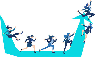 ビジネスにおけるロードマップのイラスト