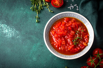 Homemade tomato sauce with spice