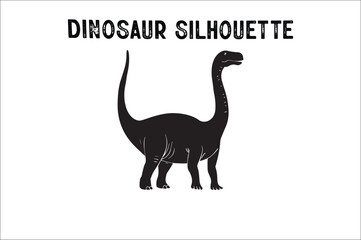 Dinosaur Vector Silhouette Design on White background.Dinosaur silhouettes vector illustration..