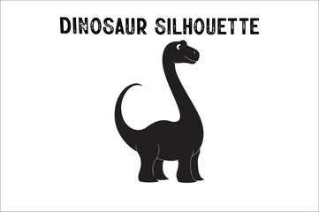 Dinosaur Vector Silhouette Design on White background.Dinosaur silhouettes vector illustration..