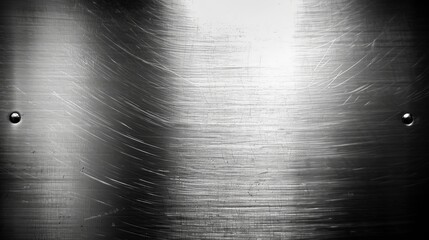 Obraz premium Background texture of brushed steel plate; image vignetted