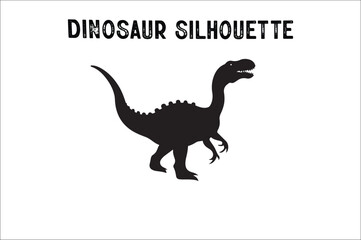 Dinosaur Vector Silhouette Design on White background.Dinosaur silhouettes vector illustration..