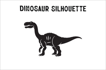 Dinosaur Vector Silhouette Design on White background.Dinosaur silhouettes vector illustration..
