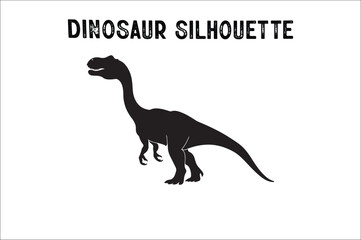 Dinosaur Vector Silhouette Design on White background.Dinosaur silhouettes vector illustration..