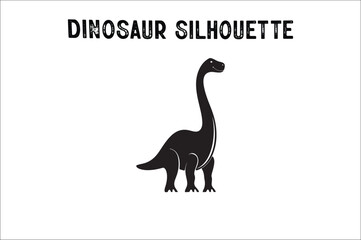 Dinosaur Vector Silhouette Design on White background.Dinosaur silhouettes vector illustration..