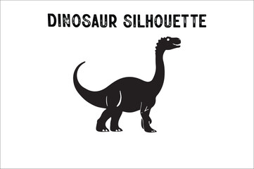 Dinosaur Vector Silhouette Design on White background.Dinosaur silhouettes vector illustration..