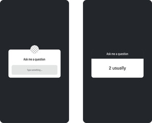 Instagram question box clipart or illustration isolated on white background.