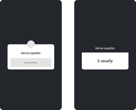 Instagram question box clipart or illustration isolated on white background.