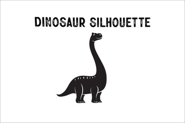 Dinosaur Vector Silhouette Design on White background.Dinosaur silhouettes vector illustration..