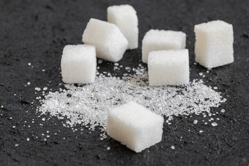 Image of sugar cubes and granulated sugar
