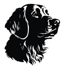 Golden Retriever   Vector - A   silhouette  of Golden Retriever 