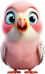 Obraz premium Adorable Cartoon Love Bird Clipart Illustration. 