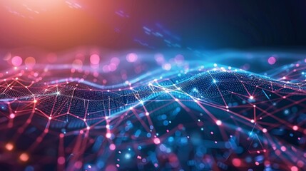 Network internet connection, technology or tech data abstract background