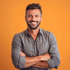 Smiling Man With Arms Crossed