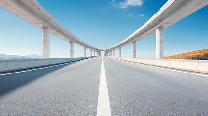 Naklejka premium road elevated highways and bridges representing modern infrastructure, realistic photo, cinematography, focus cover all object