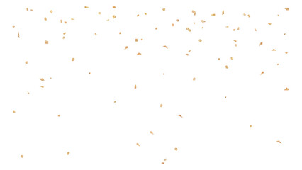 Png birthday confetti background, gold design, transparent background