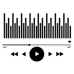 illustration of a player Music Player Design Overlay