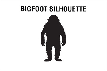 Bigfoot silhouettes  vector  illustration. Bigfoot silhouette illustration. Bigfoot silhouette.