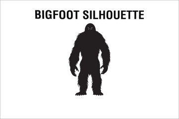 Bigfoot silhouettes  vector  illustration. Bigfoot silhouette illustration. Bigfoot silhouette.