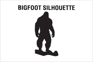 Bigfoot silhouettes  vector  illustration. Bigfoot silhouette illustration. Bigfoot silhouette.