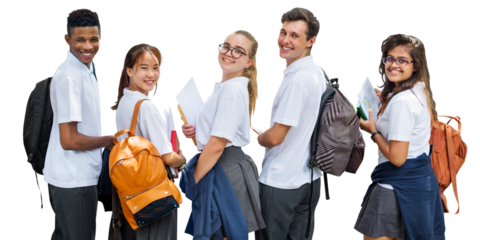 High school students png sticker, transparent background