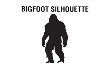Bigfoot silhouettes  vector  illustration. Bigfoot silhouette illustration. Bigfoot silhouette.