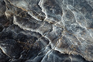 A close-up shot of a polished marble slab showcasing its intricate veining patterns. The smooth surface highlights the natural beauty of the stone.