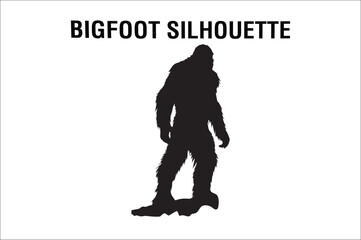 Bigfoot silhouettes  vector  illustration. Bigfoot silhouette illustration. Bigfoot silhouette.