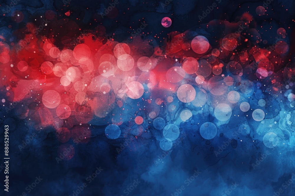 Aufkleber A vibrant display of lights on a blue and red gradient background, ideal for use in presentations or marketing materials