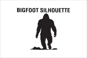 Bigfoot silhouettes  vector  illustration. Bigfoot silhouette illustration. Bigfoot silhouette.