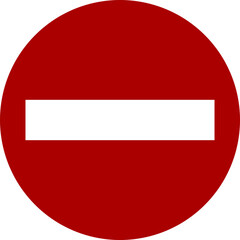 Naklejka premium No Entry Sign - Road Sign Graphic