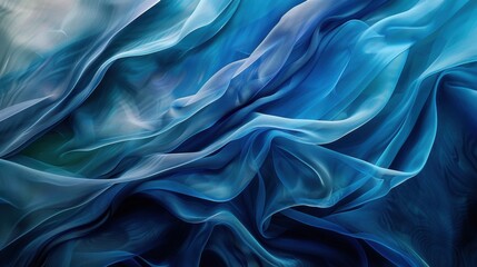 Obraz premium Turquoise Fabric Waves