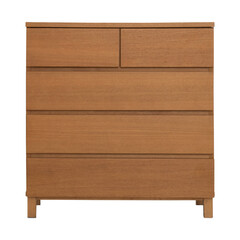 Wooden sideboard mockup png for home decoration