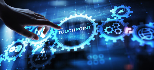 Touchpoint. Business strategy advertising and marketing concept.