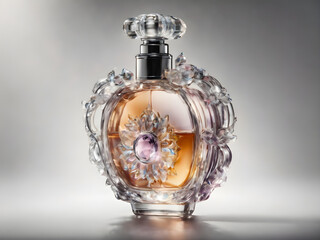 Capture an elegant image of a perfume bottle isolated on a white background.