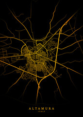 Altamura City Map Poster Minimalist - Altamura City Modern Wall Art Home Decor Ready to Printable	
