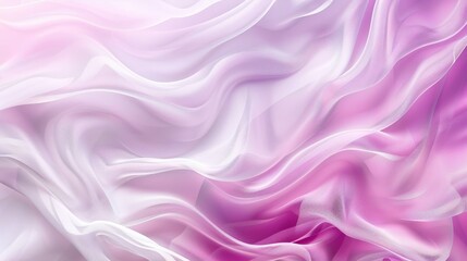 Obraz premium Mock up template for product presentation. 3D rendering. copy text space. Beautiful silk pastel pink violet white cloth floating in the air.